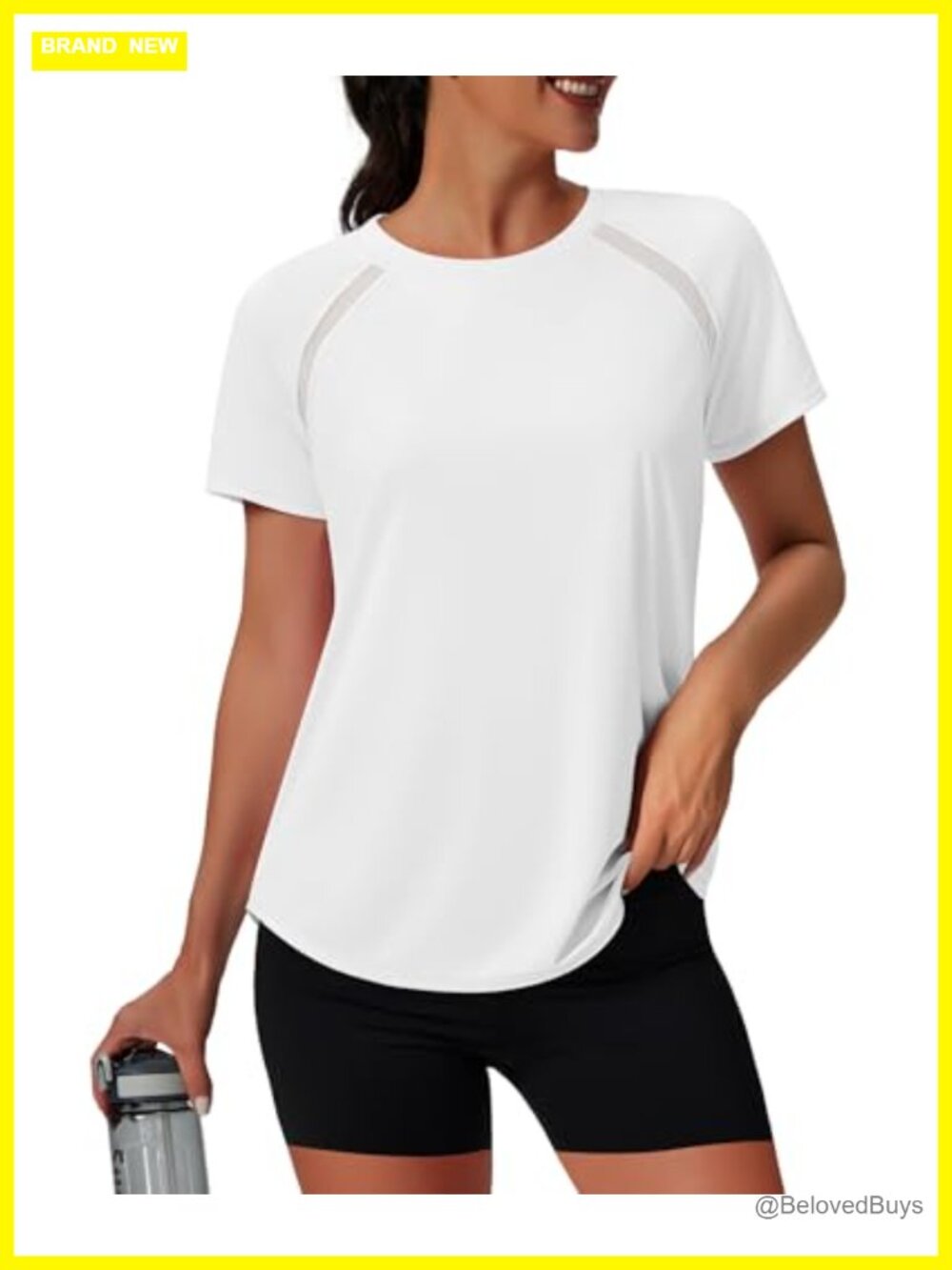 Womens Workout Top Short Sleeve Yoga Gym Running UPF 50+ Mesh Athletic Tee